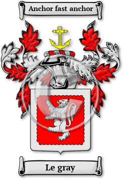 Le gray Family Crest Download (JPG) Legacy Series - 600 DPI